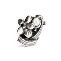 Charm Trollbeads Donna Fiori di nascita in Argento Perla TAGBE-00029 - TAGBE-00029